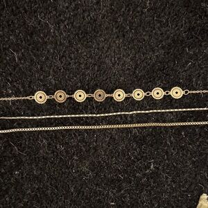 Set of 3 Elegant Gold-Tone Necklaces